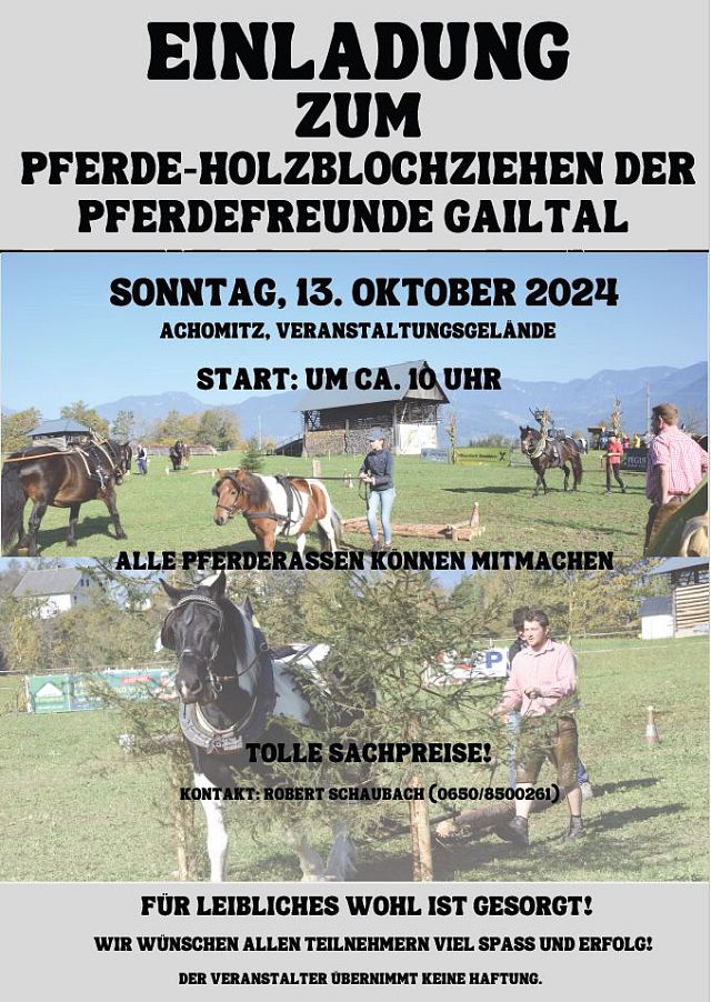 Blochziehen Plakat 2024