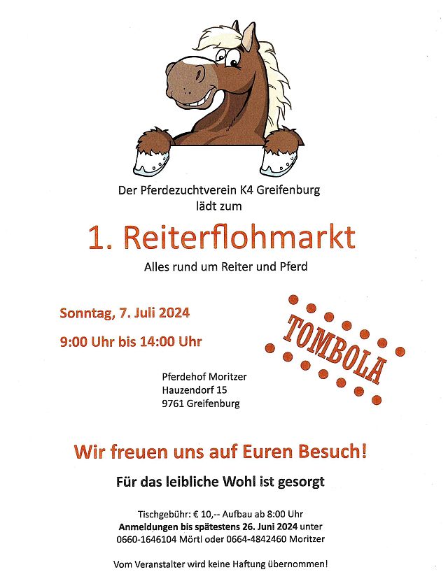 Reiterflohmarkt Plakat